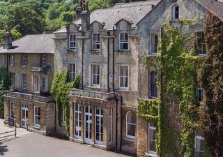 Aerial shot of the hotel